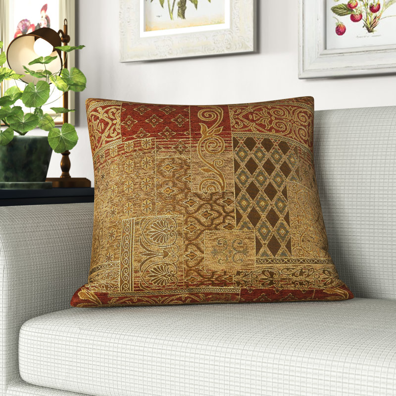 Andover Mills™ Kriebel Patchwork Rayon/Viscose Throw Pillow & Reviews